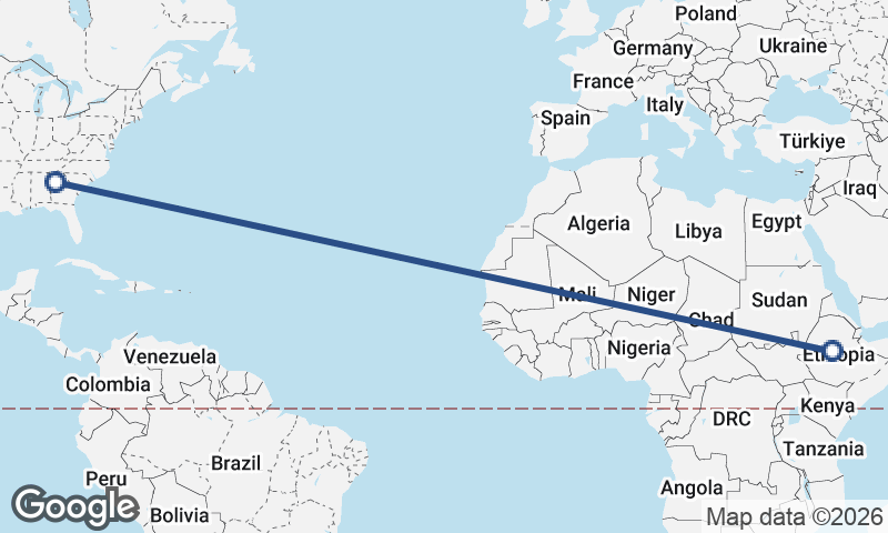 Addis Ababa to Atlanta