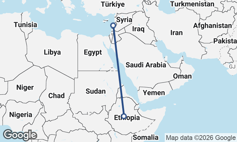 Addis Ababa to Beirut