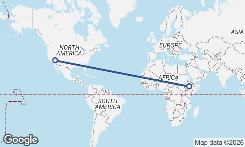 Addis Ababa to Las Vegas