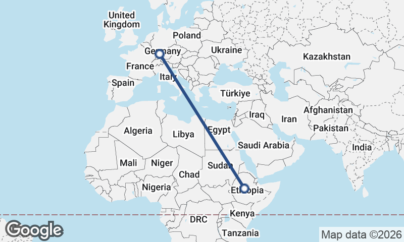 Addis Ababa to Stuttgart