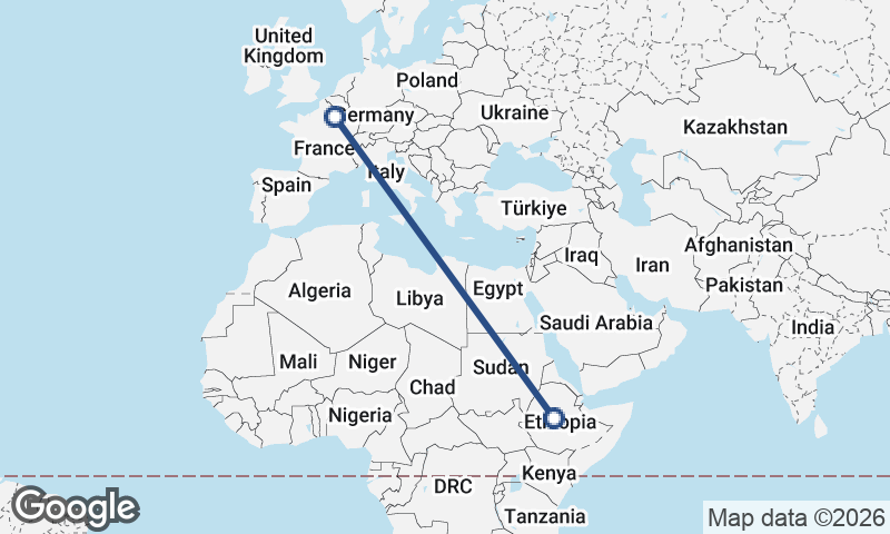 Addis Ababa to Reims