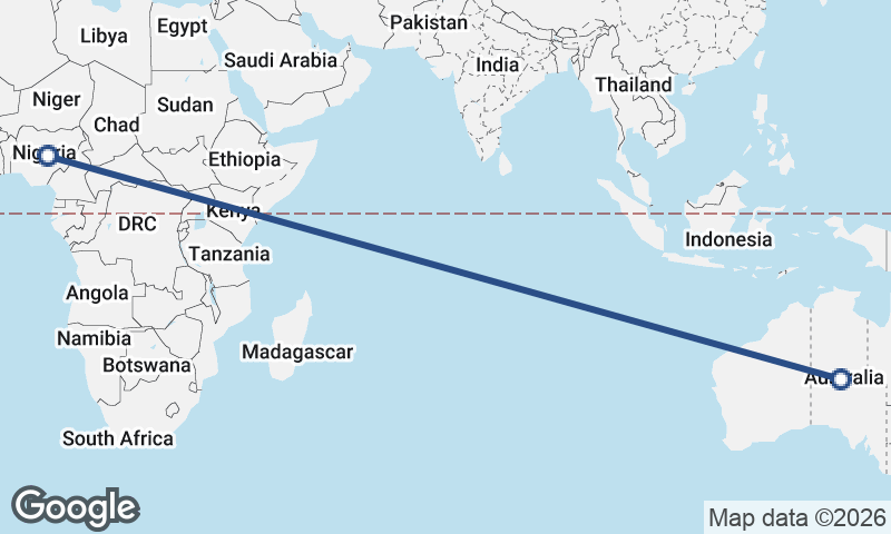 Nigeria to Australia