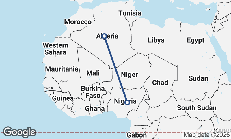 Nigeria to Algeria