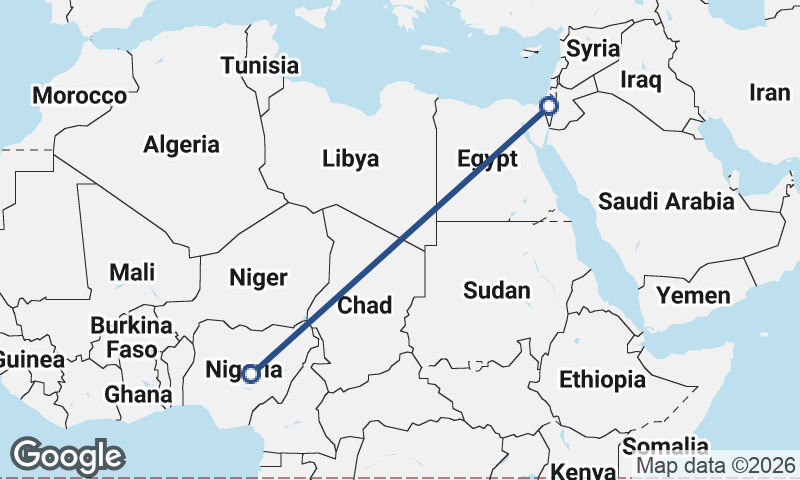 Nigeria to Israel