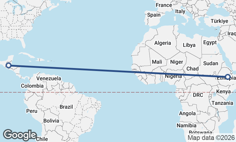 Ethiopia to Guatemala