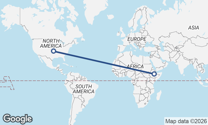Ethiopia to United States