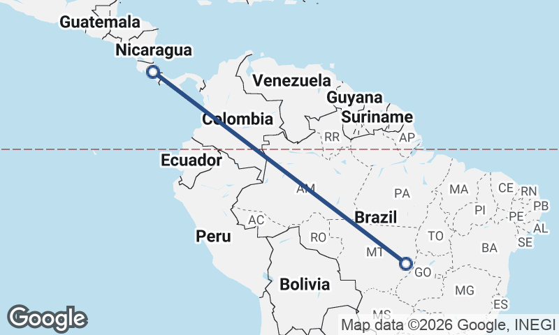 Costa Rica to Brazil