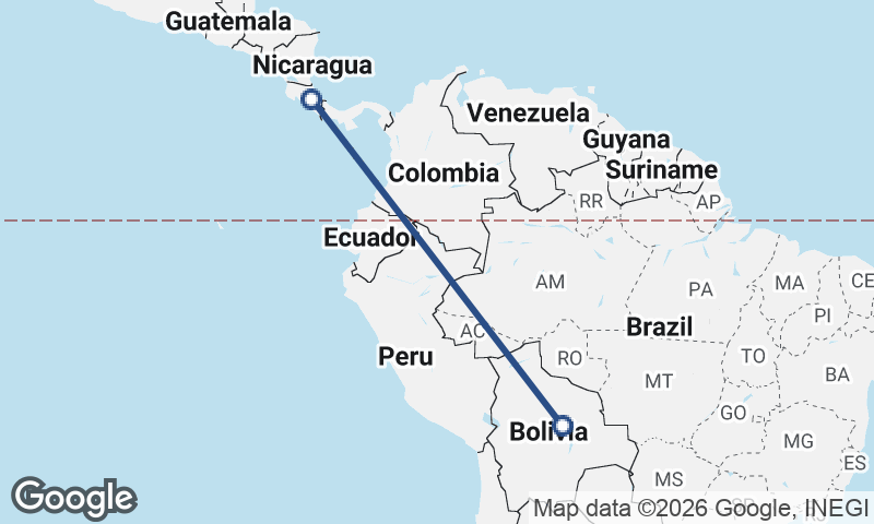 Costa Rica to Bolivia