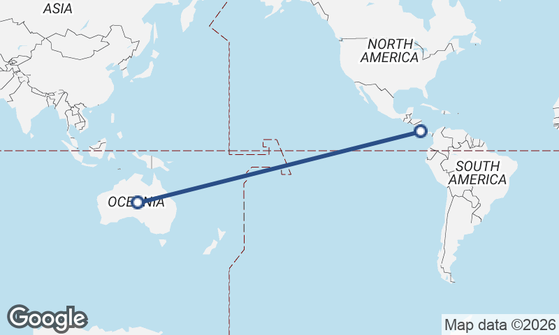 Costa Rica to Australia