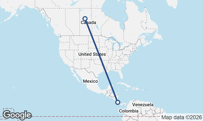 Costa Rica to Canada