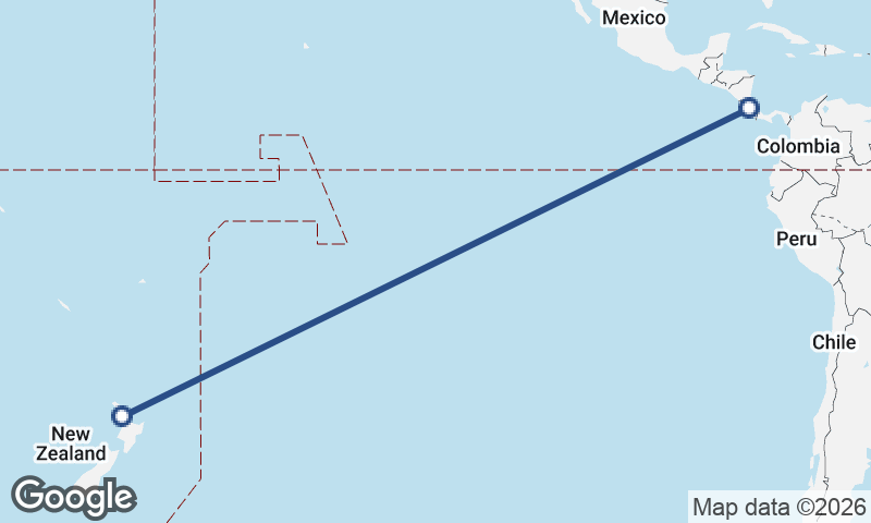 San José to Auckland