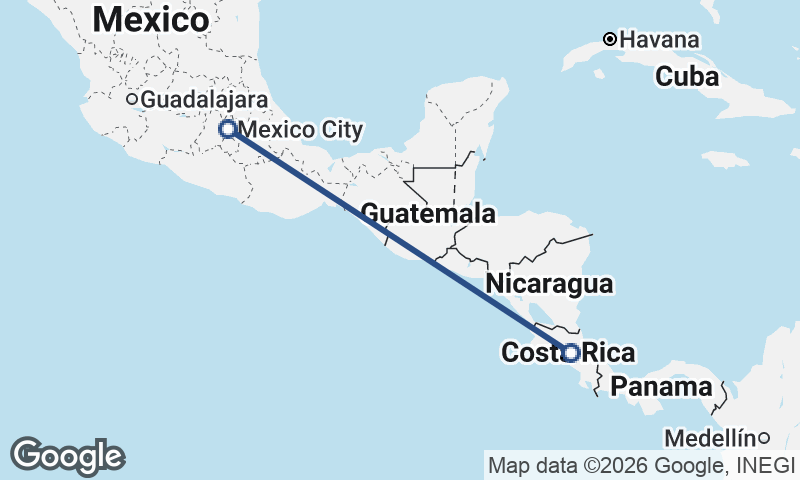 San José to Mexico City