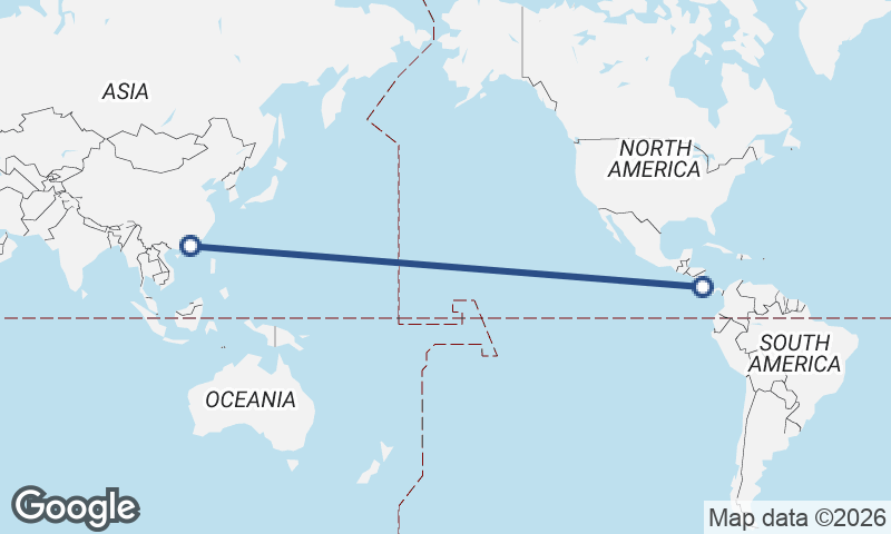San José to Hong Kong
