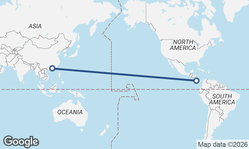 San José to Guangzhou