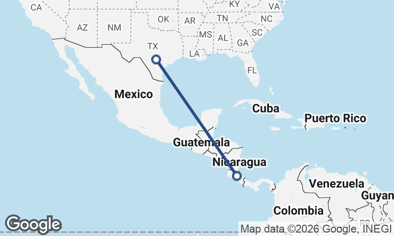 San José to San Antonio