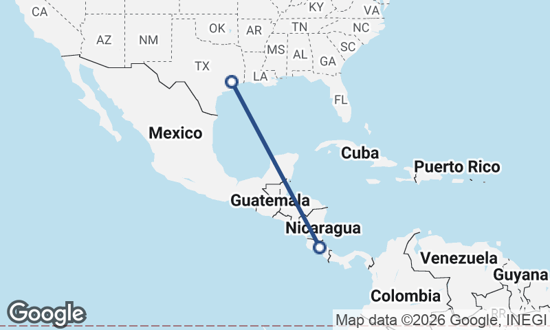 San José to Houston