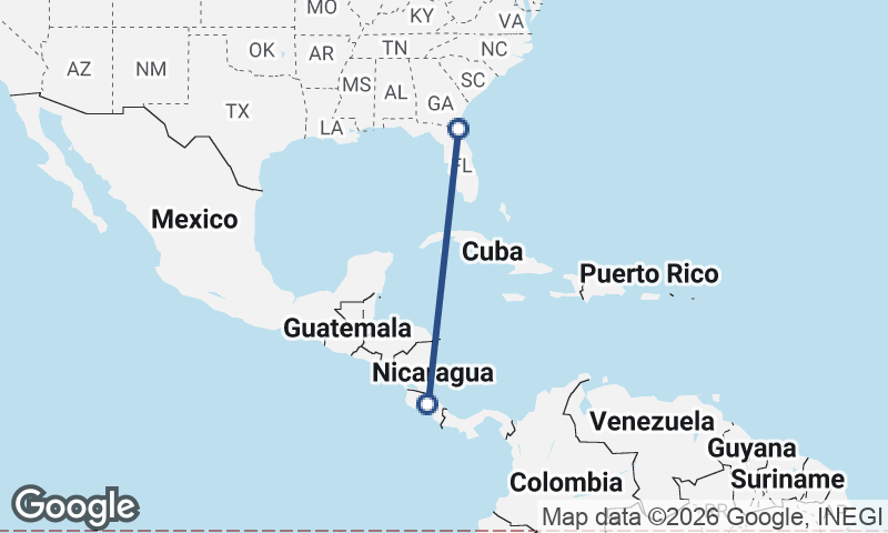 San José to Jacksonville