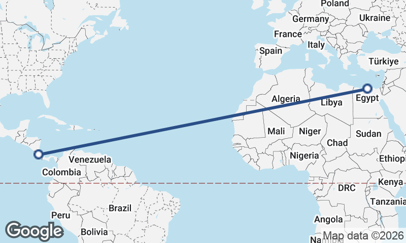 San José to Alexandria