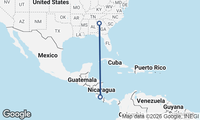 San José to Atlanta