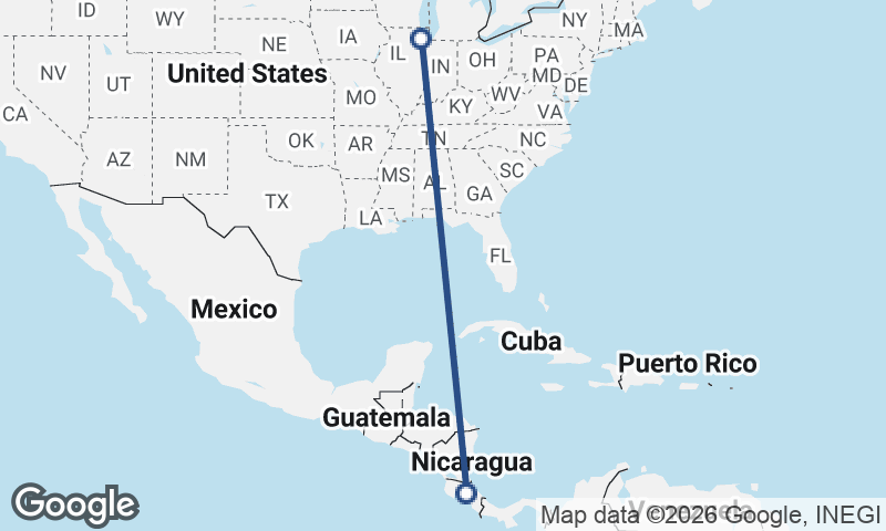 San José to Chicago