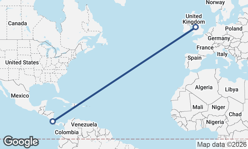 San José to Liverpool