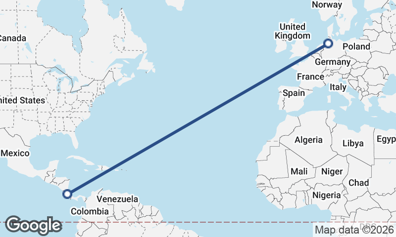 San José to Bremerhaven